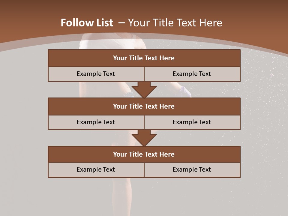 A Woman Jumping In The Air In The Rain PowerPoint Template