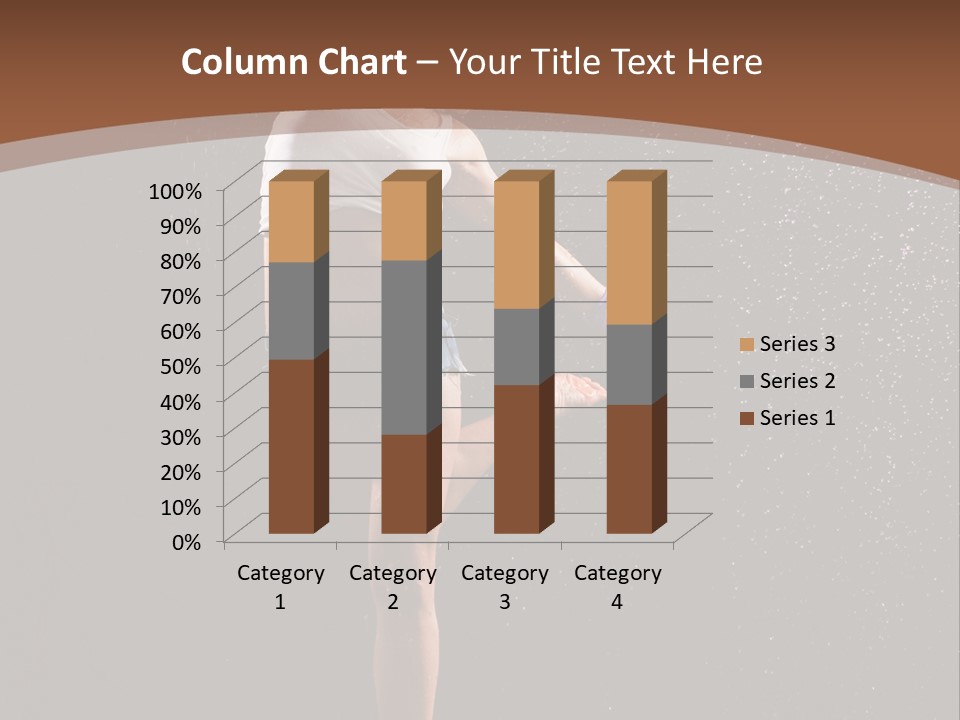 A Woman Jumping In The Air In The Rain PowerPoint Template