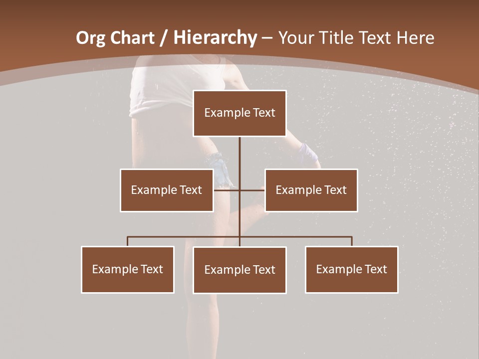 A Woman Jumping In The Air In The Rain PowerPoint Template