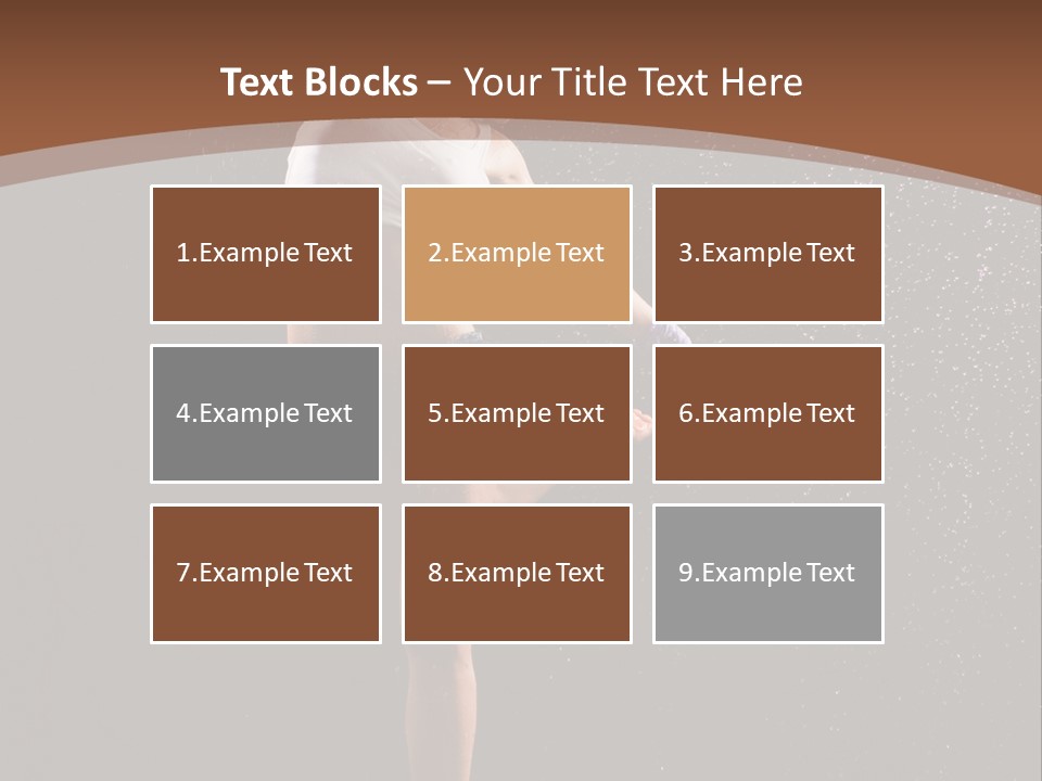 A Woman Jumping In The Air In The Rain PowerPoint Template