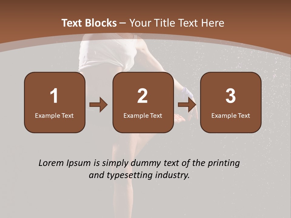 A Woman Jumping In The Air In The Rain PowerPoint Template