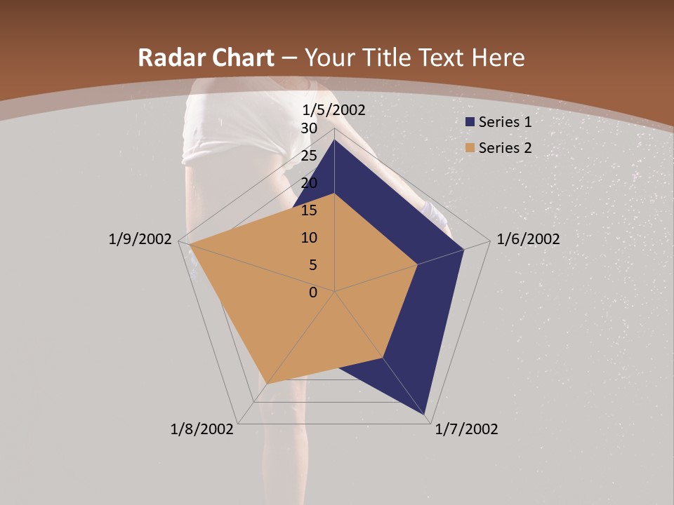 A Woman Jumping In The Air In The Rain PowerPoint Template