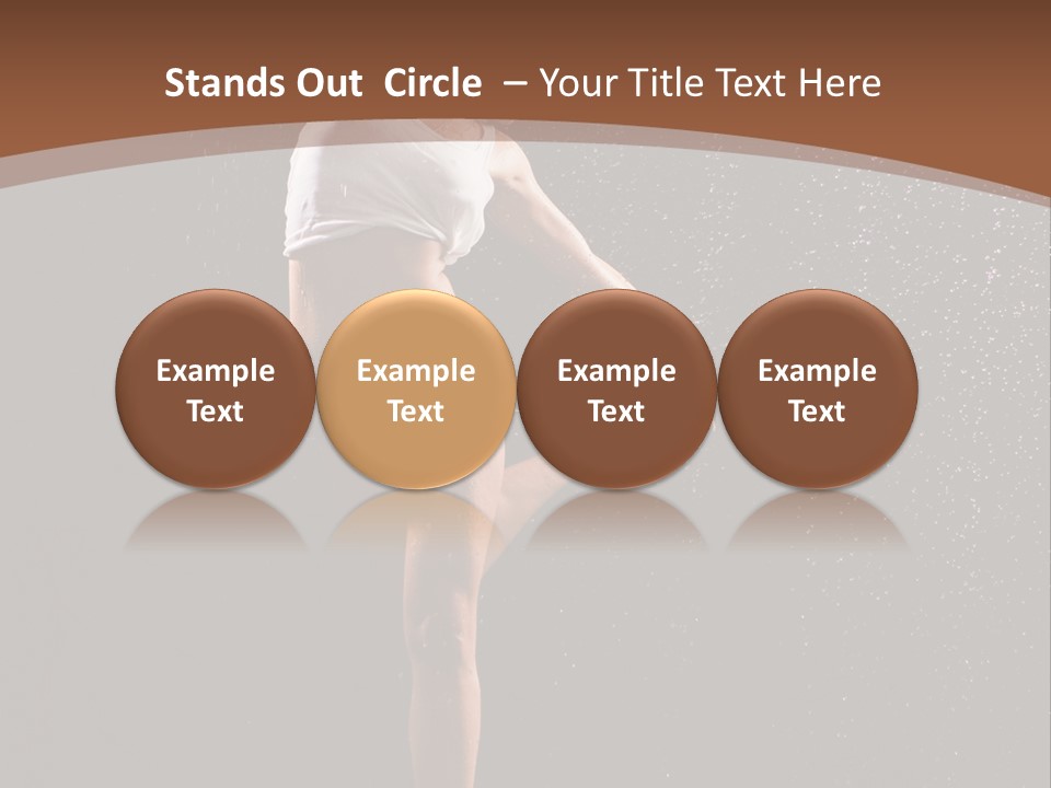 A Woman Jumping In The Air In The Rain PowerPoint Template