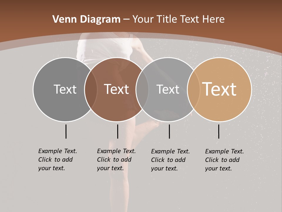 A Woman Jumping In The Air In The Rain PowerPoint Template