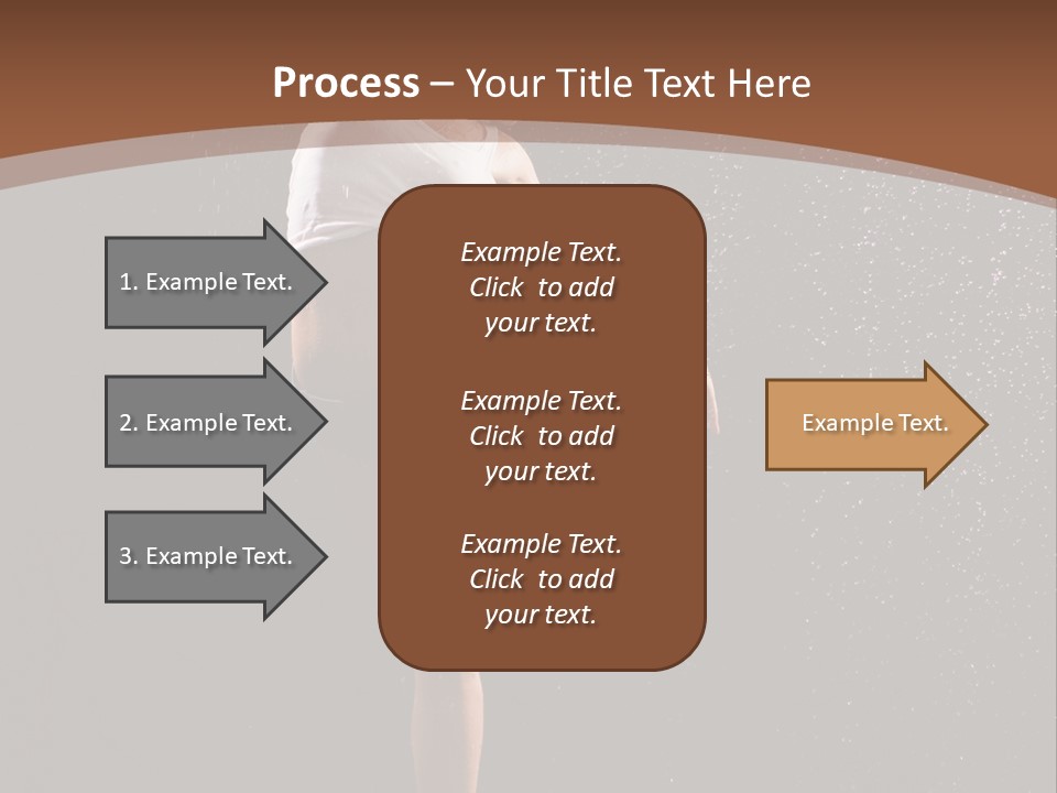 A Woman Jumping In The Air In The Rain PowerPoint Template