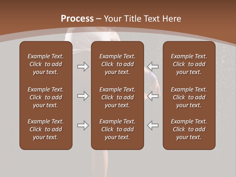 A Woman Jumping In The Air In The Rain PowerPoint Template