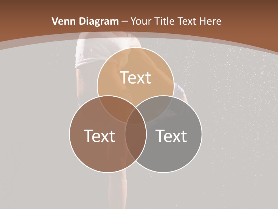 A Woman Jumping In The Air In The Rain PowerPoint Template