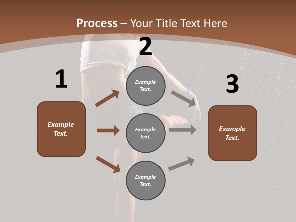 A Woman Jumping In The Air In The Rain PowerPoint Template