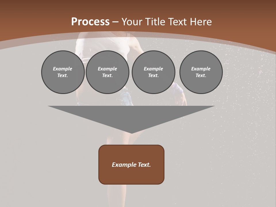 A Woman Jumping In The Air In The Rain PowerPoint Template