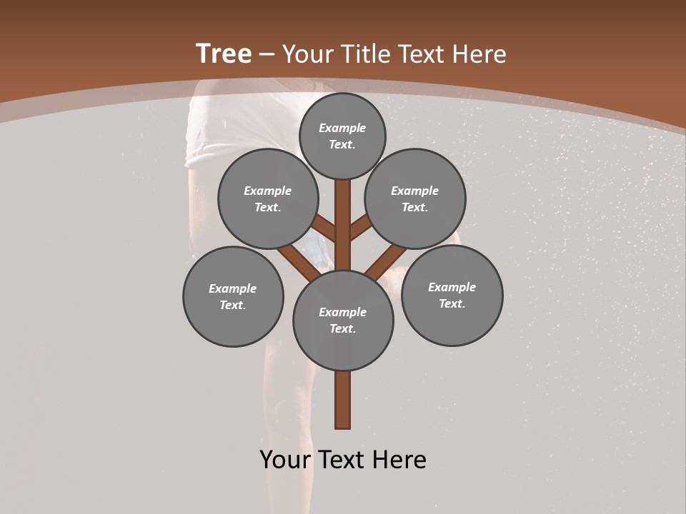 A Woman Jumping In The Air In The Rain PowerPoint Template