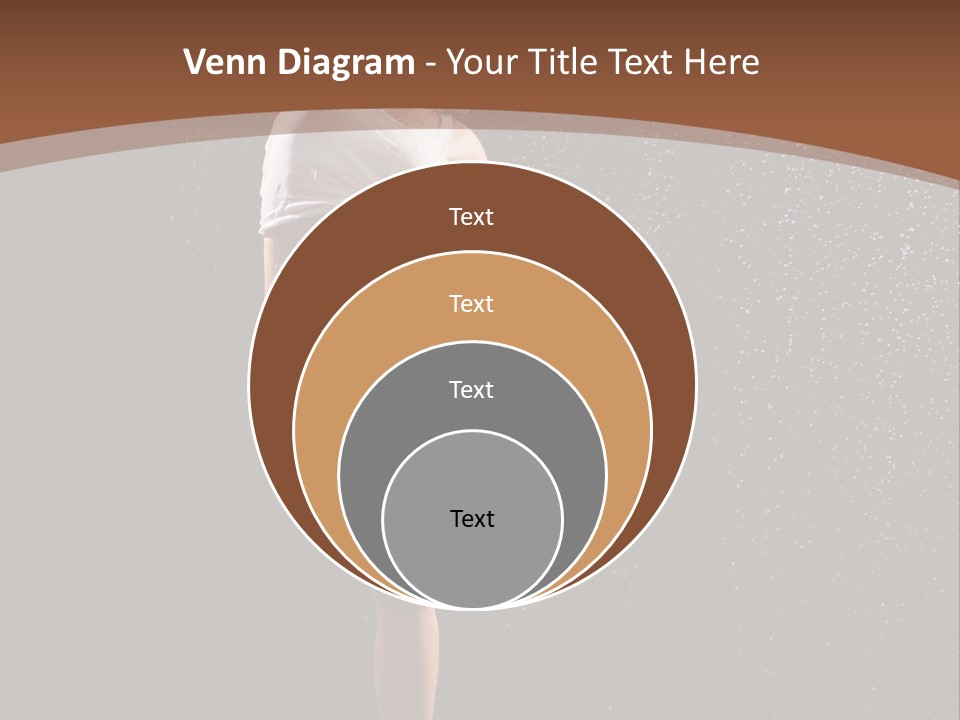 A Woman Jumping In The Air In The Rain PowerPoint Template