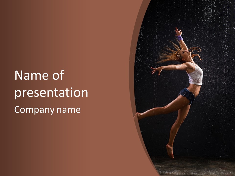 Movement Female Girl PowerPoint Template