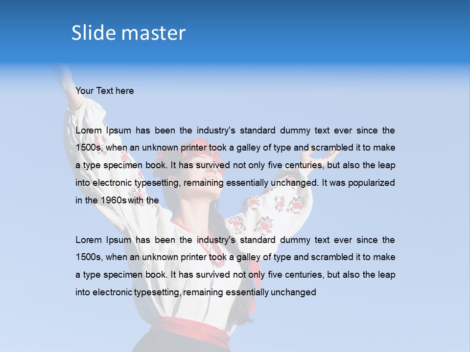 Woman Wreath Authentic PowerPoint Template