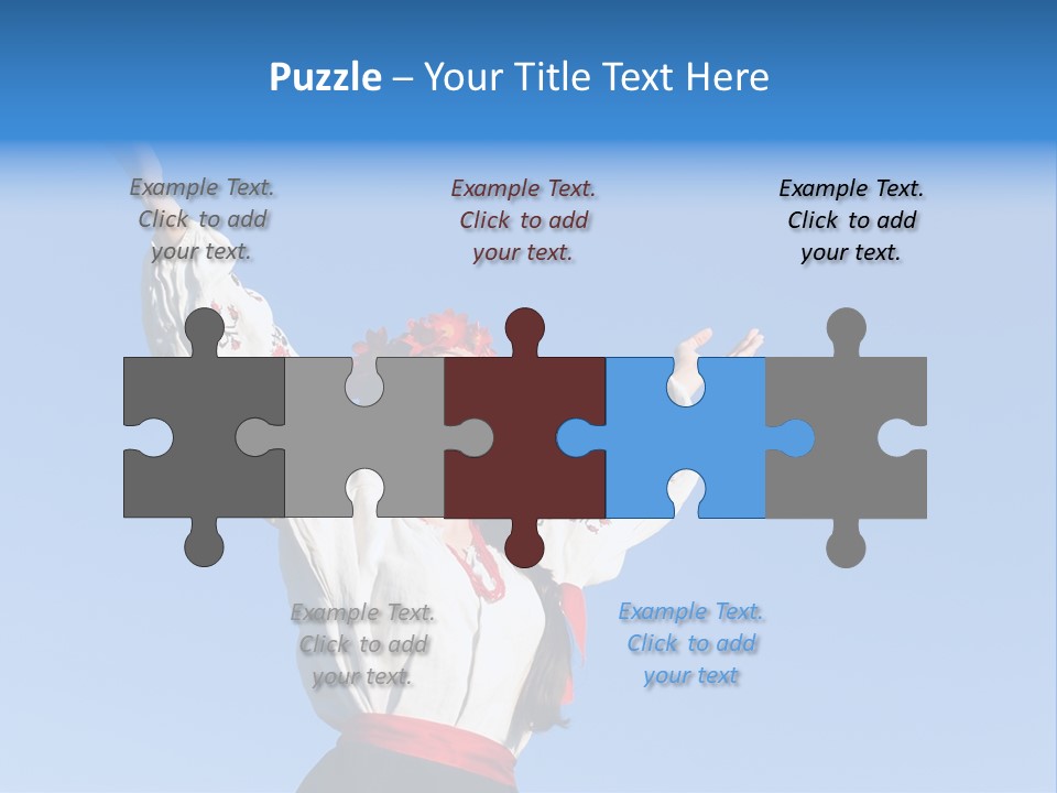 Woman Wreath Authentic PowerPoint Template