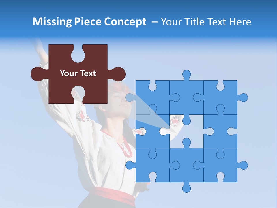 Woman Wreath Authentic PowerPoint Template