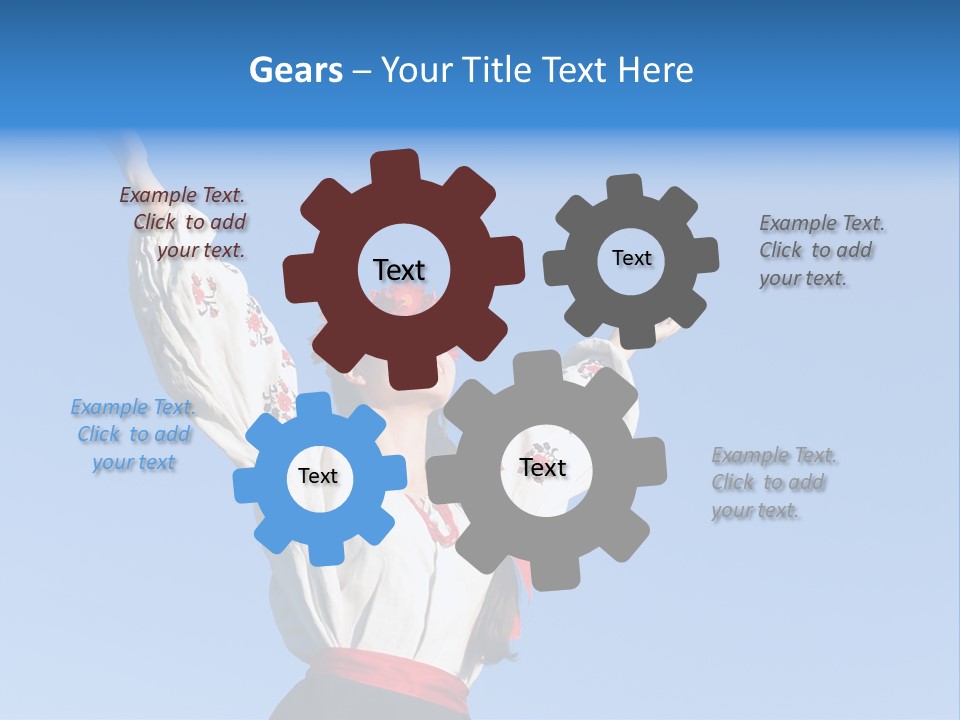 Woman Wreath Authentic PowerPoint Template