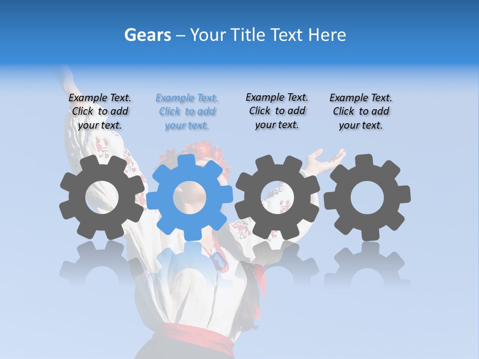 Woman Wreath Authentic PowerPoint Template