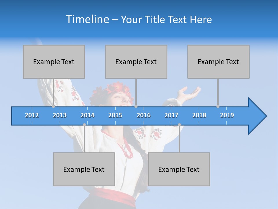 Woman Wreath Authentic PowerPoint Template