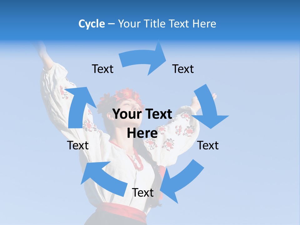 Woman Wreath Authentic PowerPoint Template