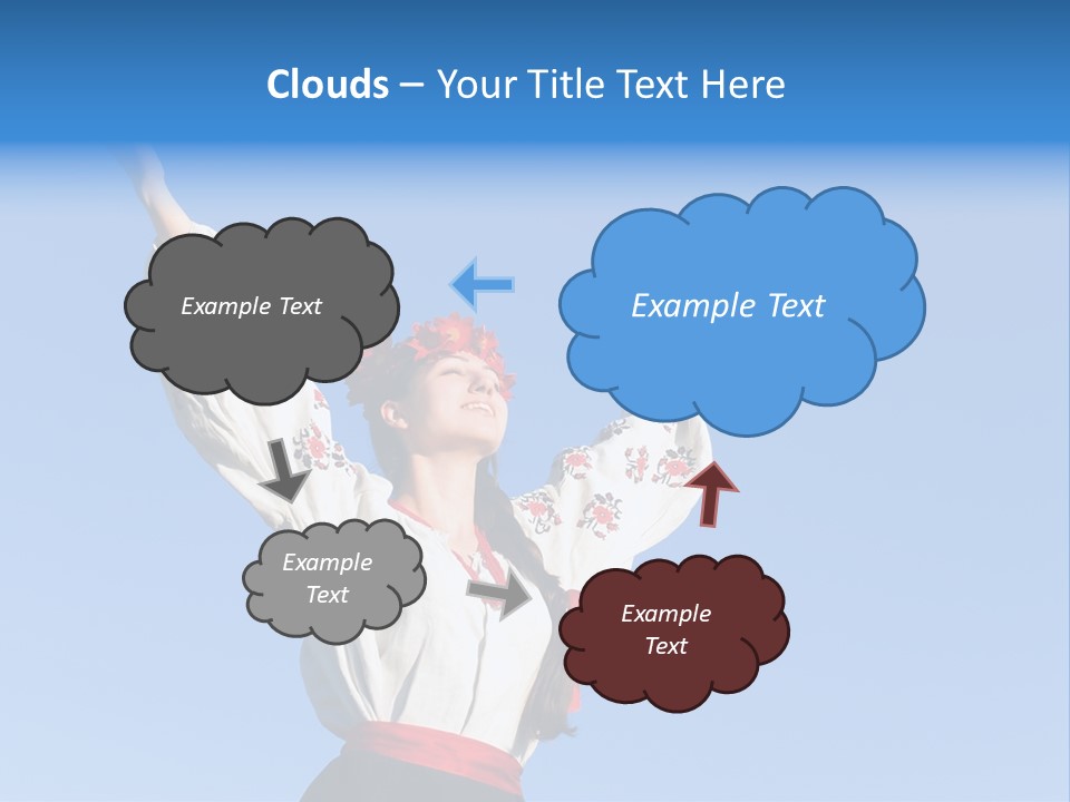 Woman Wreath Authentic PowerPoint Template