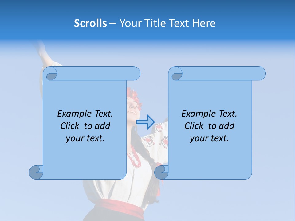 Woman Wreath Authentic PowerPoint Template