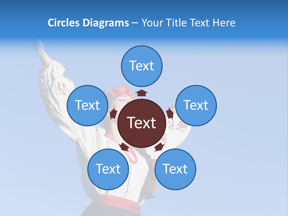 Woman Wreath Authentic PowerPoint Template