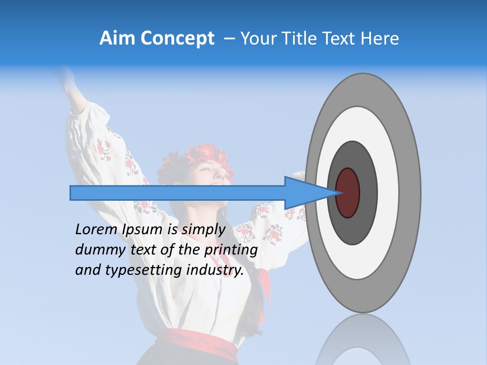 Woman Wreath Authentic PowerPoint Template