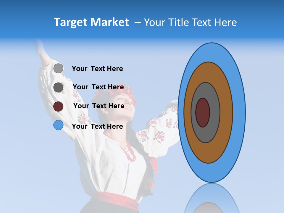 Woman Wreath Authentic PowerPoint Template