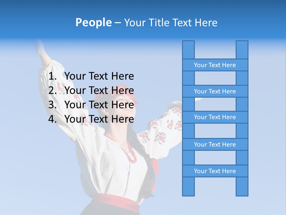 Woman Wreath Authentic PowerPoint Template