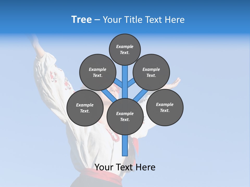 Woman Wreath Authentic PowerPoint Template