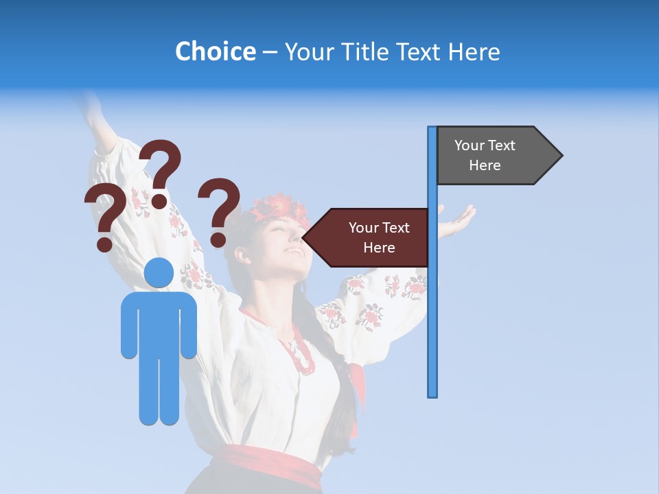 Woman Wreath Authentic PowerPoint Template