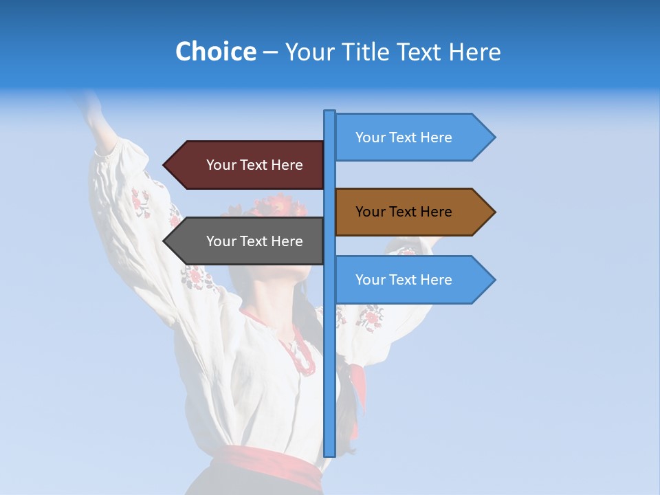 Woman Wreath Authentic PowerPoint Template
