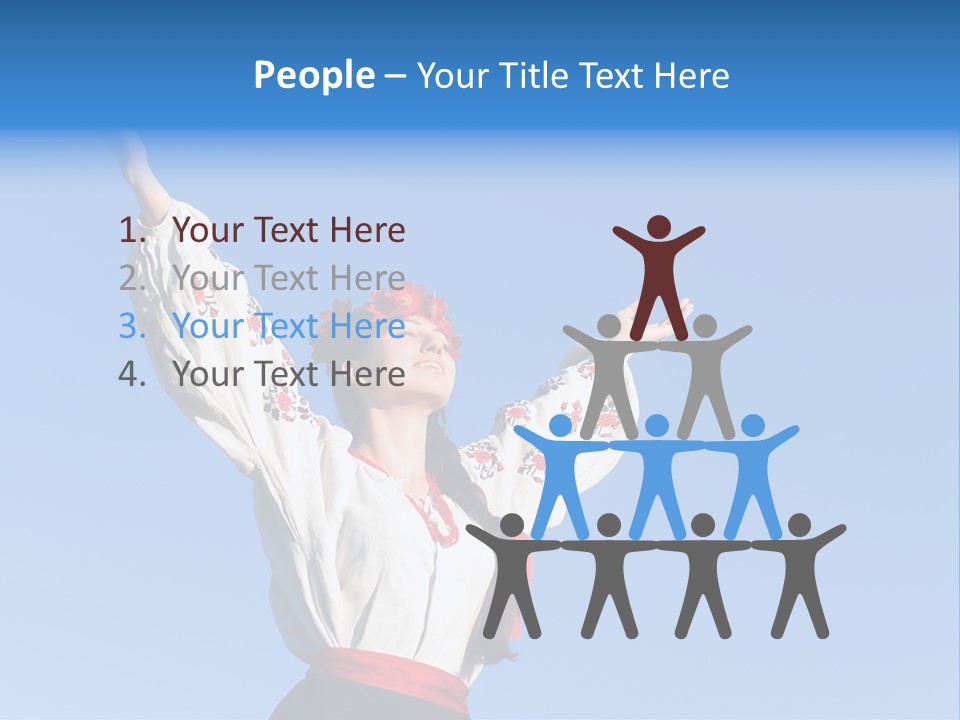 Woman Wreath Authentic PowerPoint Template