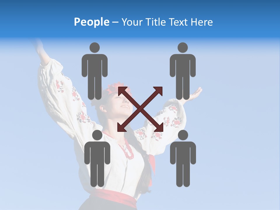 Woman Wreath Authentic PowerPoint Template