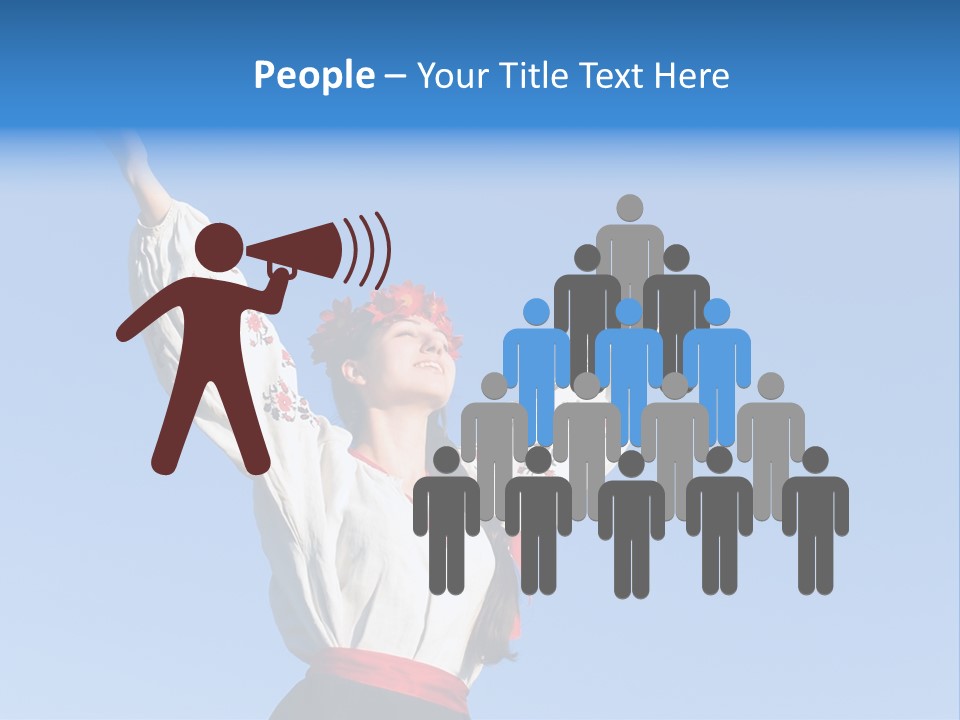 Woman Wreath Authentic PowerPoint Template