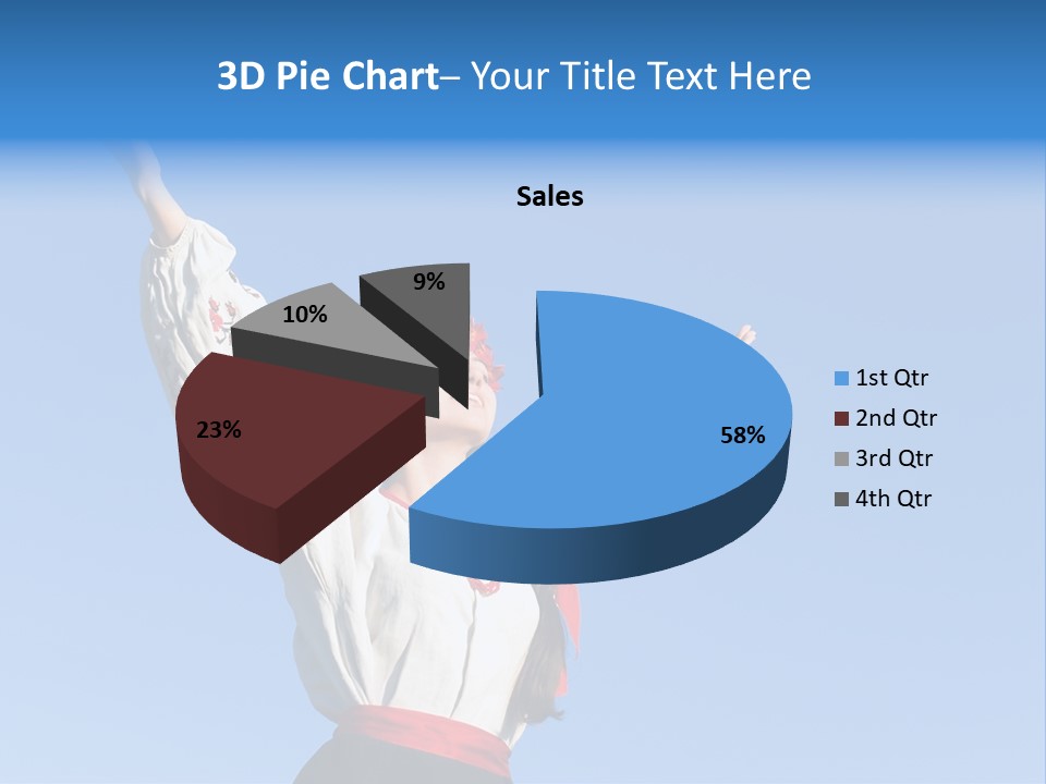 Woman Wreath Authentic PowerPoint Template