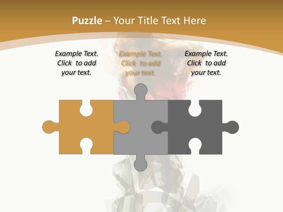 A Woman In A Red Dress Is Dancing On A White And Gold Background PowerPoint Template