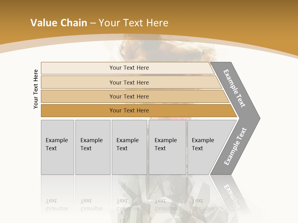 A Woman In A Red Dress Is Dancing On A White And Gold Background PowerPoint Template