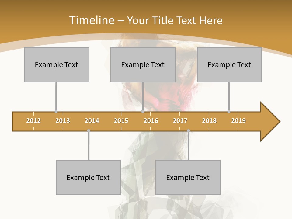 A Woman In A Red Dress Is Dancing On A White And Gold Background PowerPoint Template