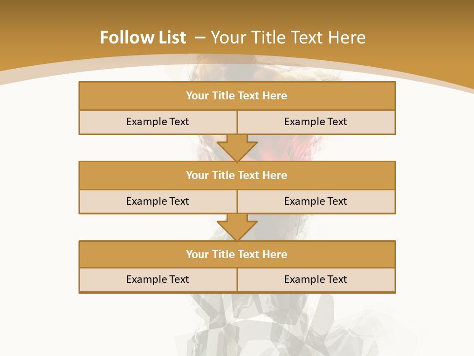 A Woman In A Red Dress Is Dancing On A White And Gold Background PowerPoint Template