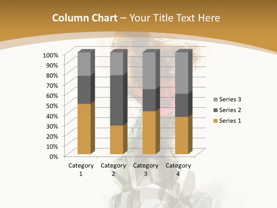 A Woman In A Red Dress Is Dancing On A White And Gold Background PowerPoint Template