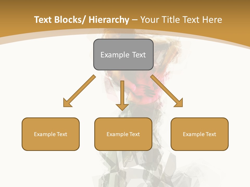 A Woman In A Red Dress Is Dancing On A White And Gold Background PowerPoint Template