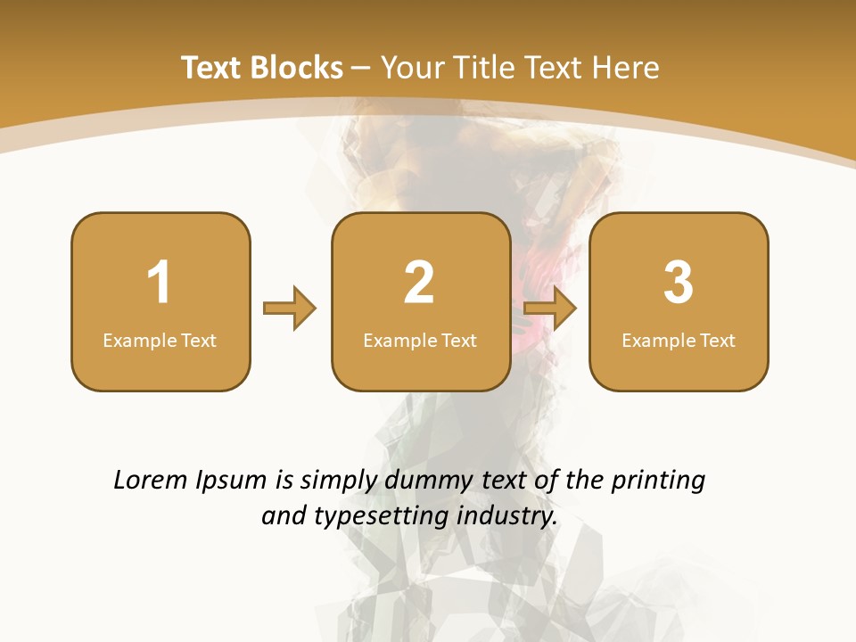 A Woman In A Red Dress Is Dancing On A White And Gold Background PowerPoint Template