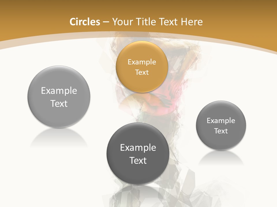 A Woman In A Red Dress Is Dancing On A White And Gold Background PowerPoint Template