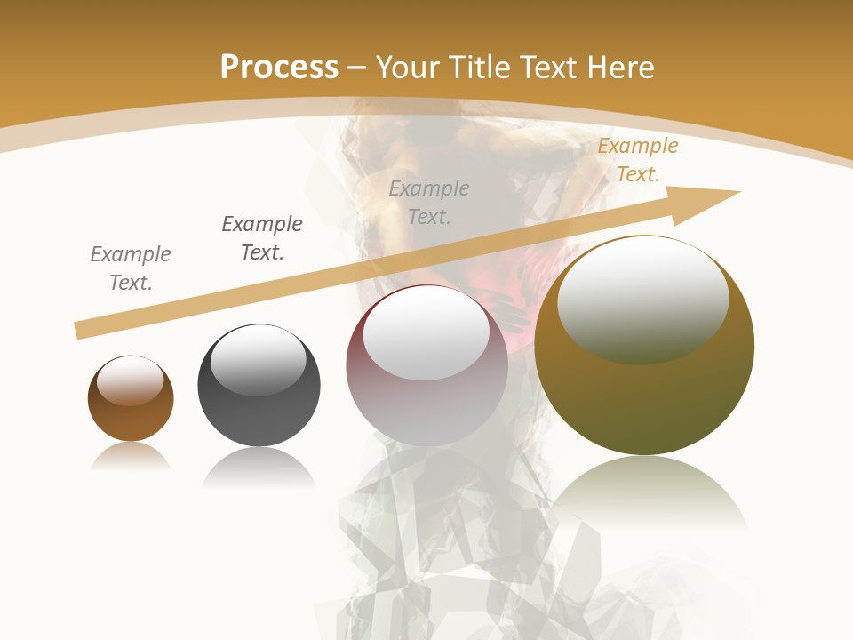 A Woman In A Red Dress Is Dancing On A White And Gold Background PowerPoint Template