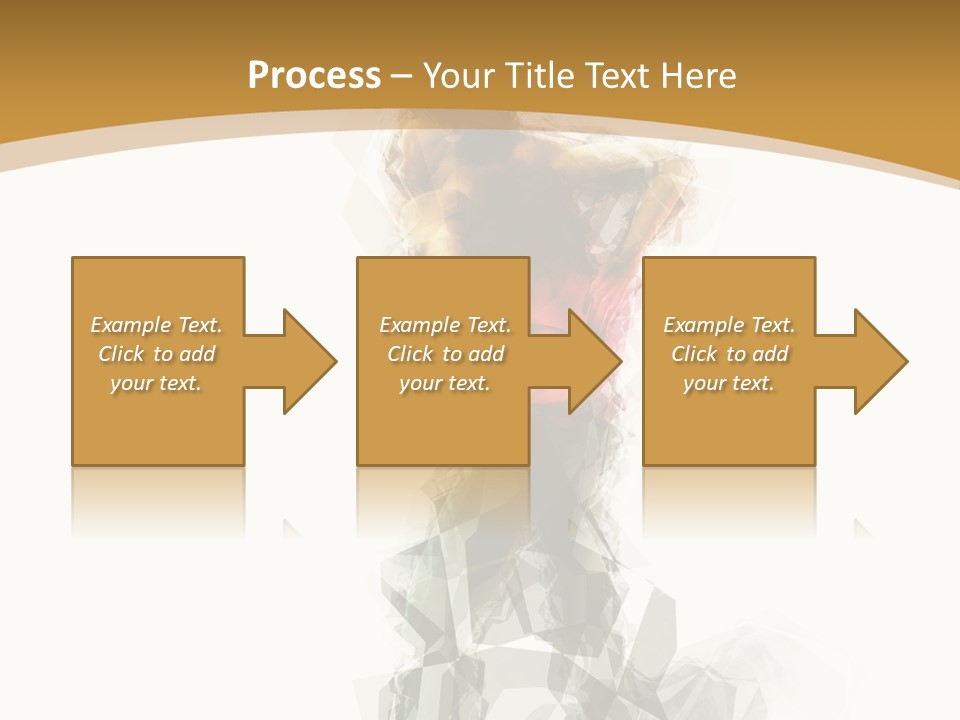 A Woman In A Red Dress Is Dancing On A White And Gold Background PowerPoint Template