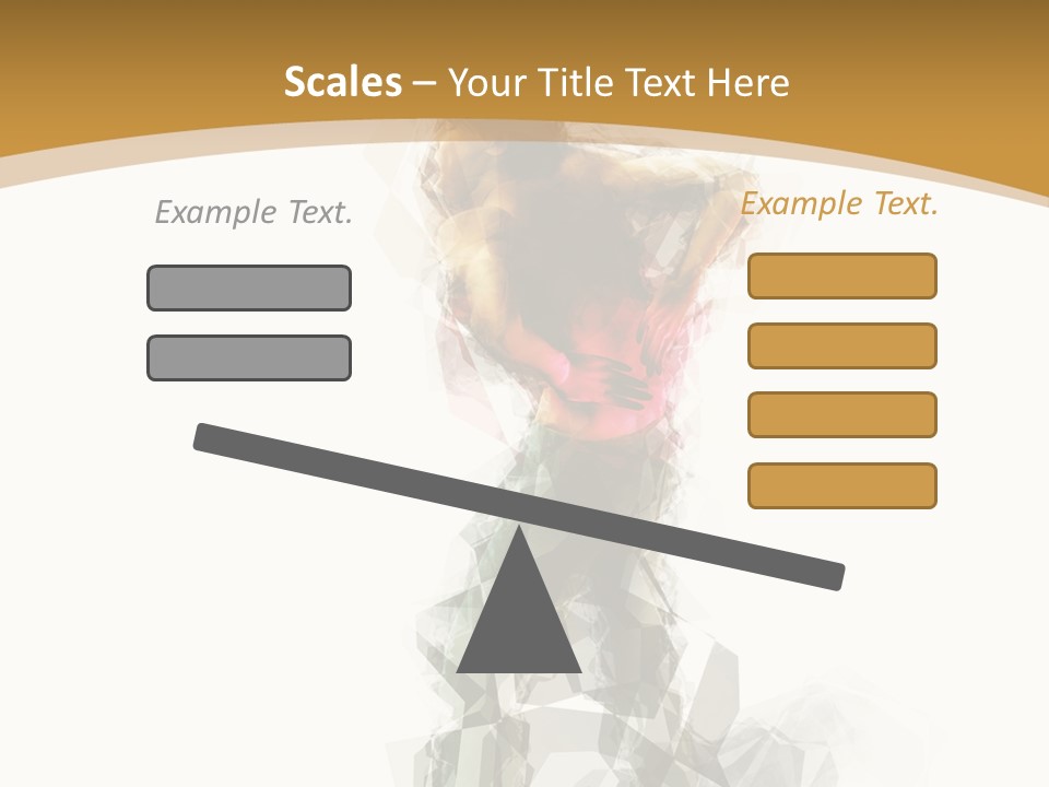 A Woman In A Red Dress Is Dancing On A White And Gold Background PowerPoint Template