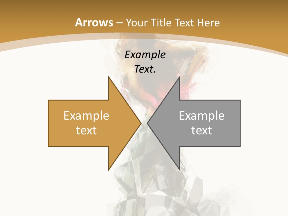 A Woman In A Red Dress Is Dancing On A White And Gold Background PowerPoint Template