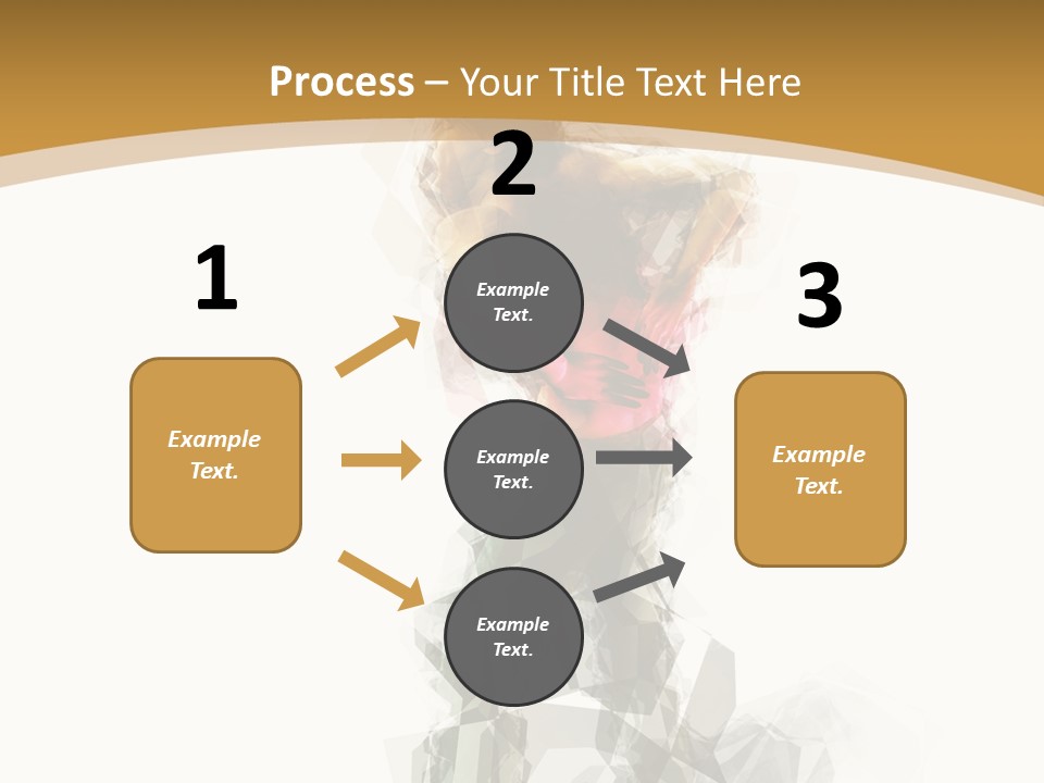 A Woman In A Red Dress Is Dancing On A White And Gold Background PowerPoint Template