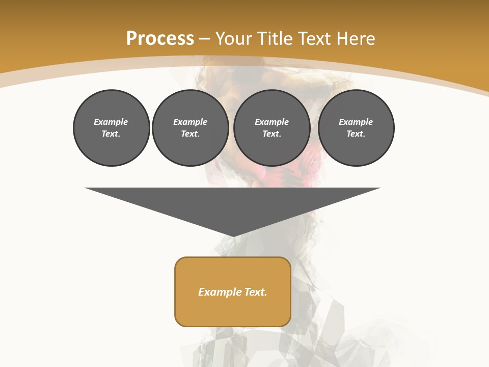 A Woman In A Red Dress Is Dancing On A White And Gold Background PowerPoint Template